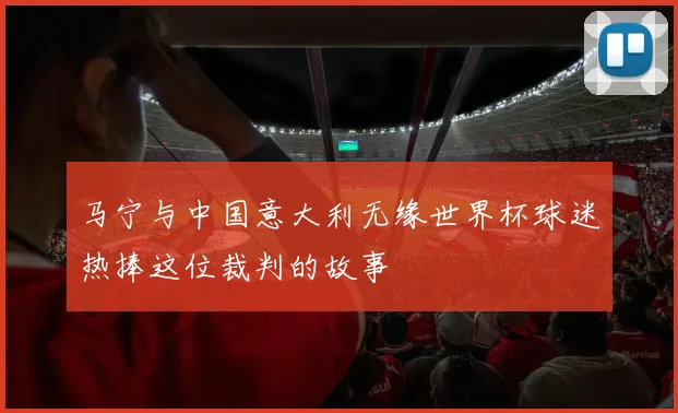 马宁与中国意大利无缘世界杯球迷热捧这位裁判的故事